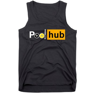 Game Pool Hub Billiard Balls & Cue Stick Gift Tank Top