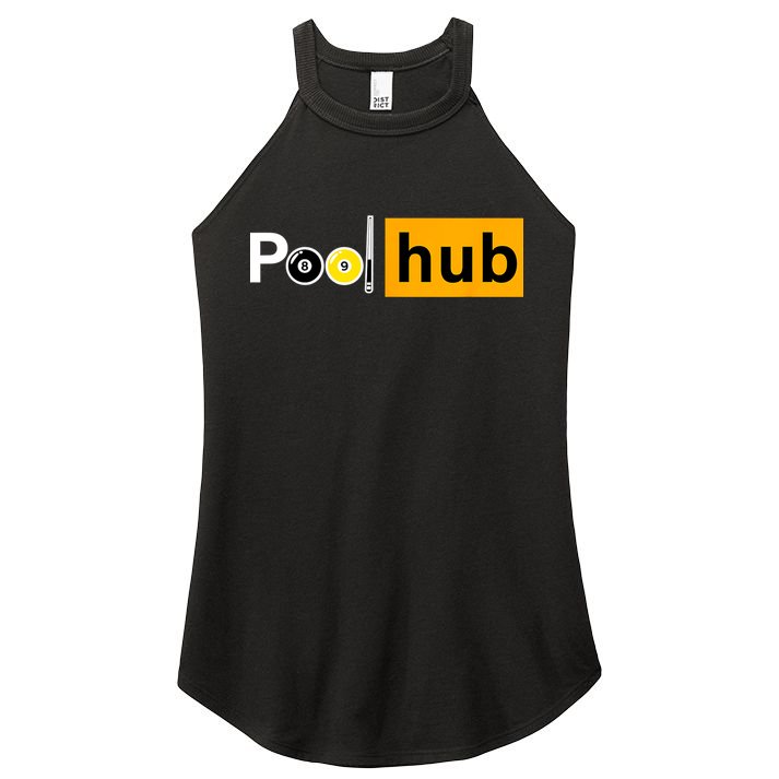Game Pool Hub Billiard Balls & Cue Stick Gift Women's Perfect Tri Rocker Tank