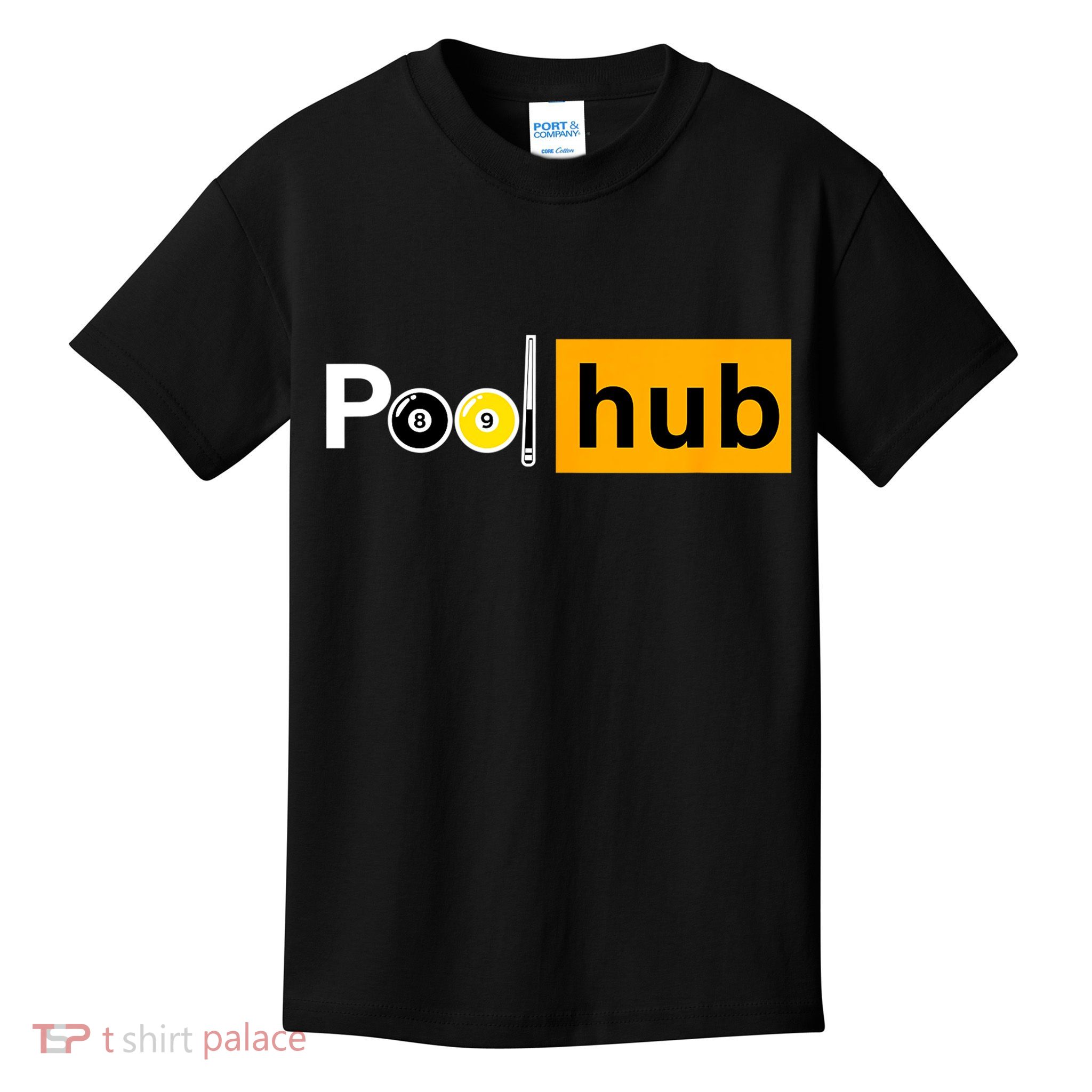 Game Pool Hub Billiard Balls & Cue Stick Gift Kids T-Shirt
