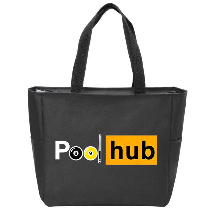 Game Pool Hub Billiard Balls & Cue Stick Gift Zip Tote Bag