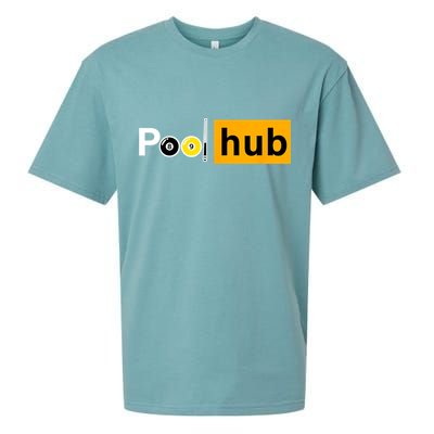 Game Pool Hub Billiard Balls & Cue Stick Gift Sueded Cloud Jersey T-Shirt