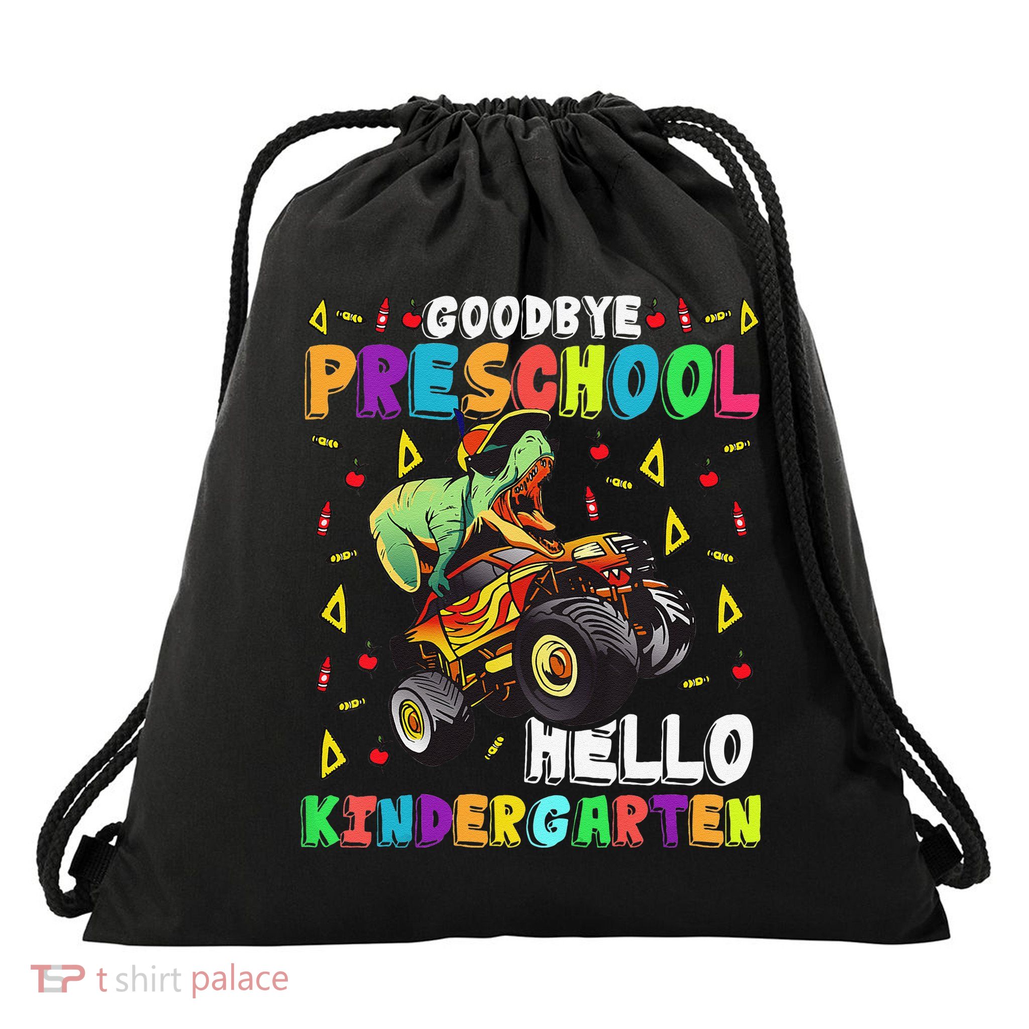 Goodbye PreK Hello Kindergarten Here I Come Graduation Drawstring Bag