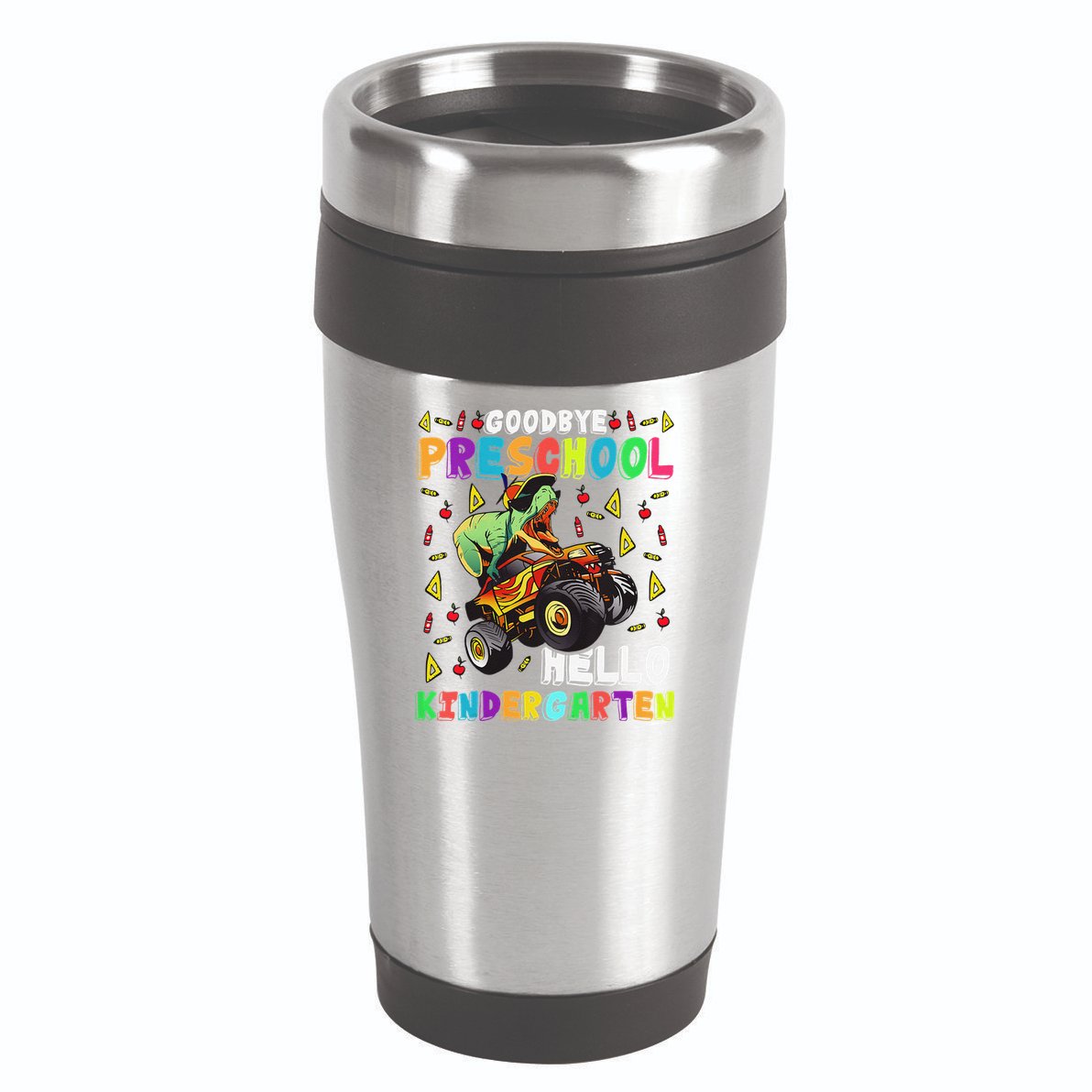 Goodbye PreK Hello Kindergarten Here I Come Graduation 16oz Travel Tumbler