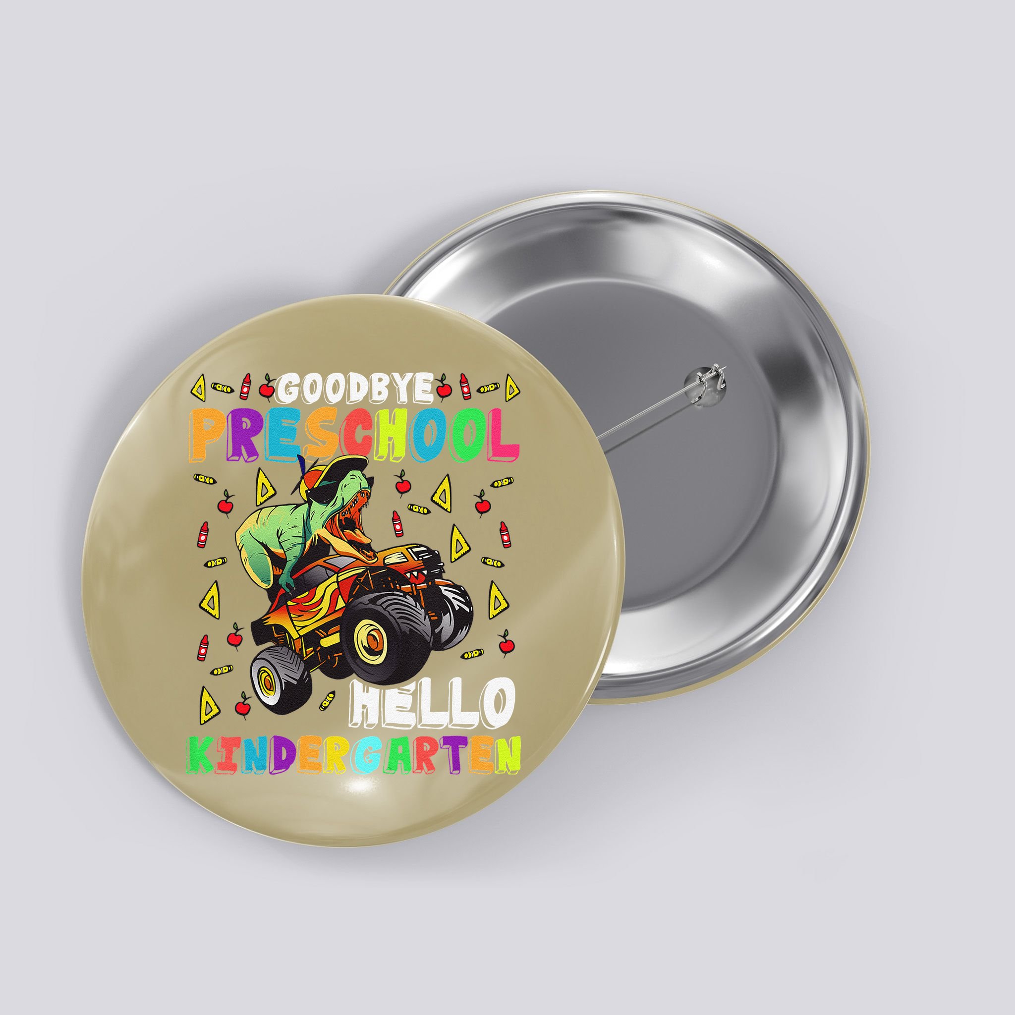 Goodbye PreK Hello Kindergarten Here I Come Graduation Button