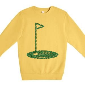 Golf Player Hole St Patrick's Day Gift Premium Crewneck Sweatshirt