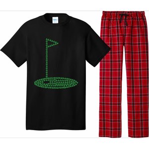 Golf Player Hole St Patrick's Day Gift Pajama Set