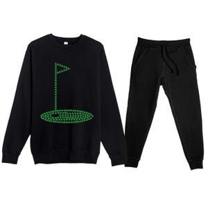 Golf Player Hole St Patrick's Day Gift Premium Crewneck Sweatsuit Set