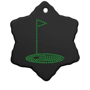 Golf Player Hole St Patrick's Day Gift Ceramic Star Ornament