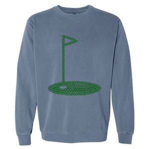 Golf Player Hole St Patrick's Day Gift Garment-Dyed Sweatshirt