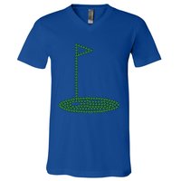 Golf Player Hole St Patrick's Day Gift V-Neck T-Shirt