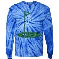 Golf Player Hole St Patrick's Day Gift Tie-Dye Long Sleeve Shirt