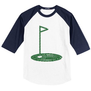 Golf Player Hole St Patrick's Day Gift Baseball Sleeve Shirt