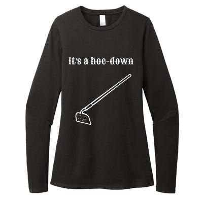 Garden Pun Hoe Down Sad Look Face Womens CVC Long Sleeve Shirt