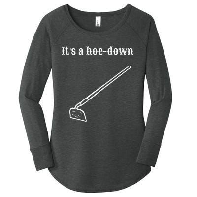 Garden Pun Hoe Down Sad Look Face Women's Perfect Tri Tunic Long Sleeve Shirt