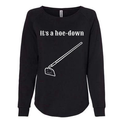 Garden Pun Hoe Down Sad Look Face Womens California Wash Sweatshirt