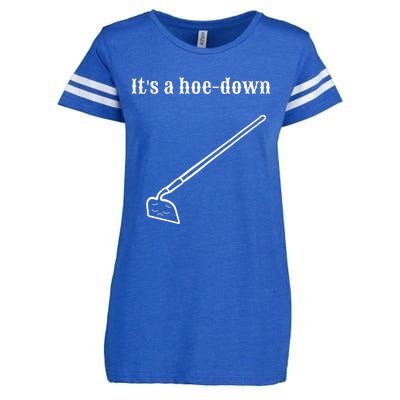 Garden Pun Hoe Down Sad Look Face Enza Ladies Jersey Football T-Shirt