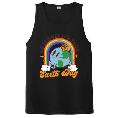 Go Planet Its Your Earth Day Teacher Groovy Environt Gift PosiCharge Competitor Tank