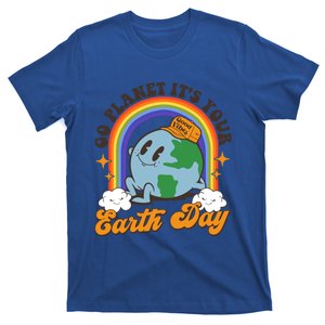 Go Planet Its Your Earth Day Teacher Groovy Environt Gift T-Shirt