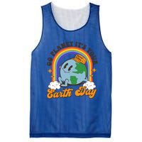 Go Planet Its Your Earth Day Teacher Groovy Environt Gift Mesh Reversible Basketball Jersey Tank