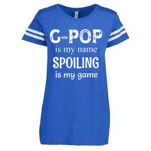 G Pop Is My Name Spoiling Is My Game Grandpop Grandpa Enza Ladies Jersey Football T-Shirt