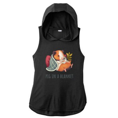 Guinea Pig In A Cozy Blanket Chilling And Drinking Tea Or Coffee Ladies PosiCharge Tri-Blend Wicking Draft Hoodie Tank