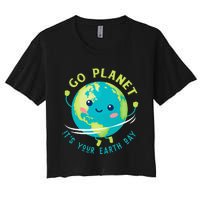 Go Planet Its Your Earth Day Women's Crop Top Tee