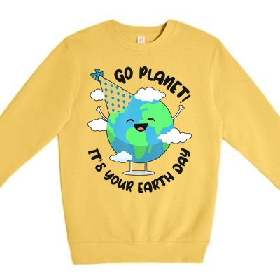 Go Planet It's Your Earth Day Cute Gift Premium Crewneck Sweatshirt