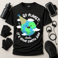 Go Planet It's Your Earth Day Cute Gift Cooling Performance Crew T-Shirt