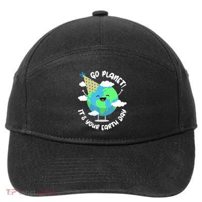 Go Planet It's Your Earth Day Cute Gift 7-Panel Snapback Hat