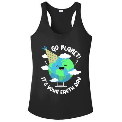 Go Planet It's Your Earth Day Cute Gift Ladies PosiCharge Competitor Racerback Tank