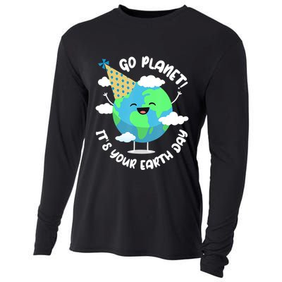Go Planet It's Your Earth Day Cute Gift Cooling Performance Long Sleeve Crew