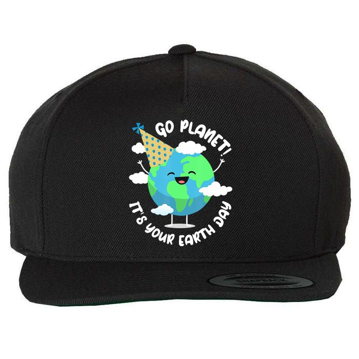 Go Planet It's Your Earth Day Cute Gift Wool Snapback Cap
