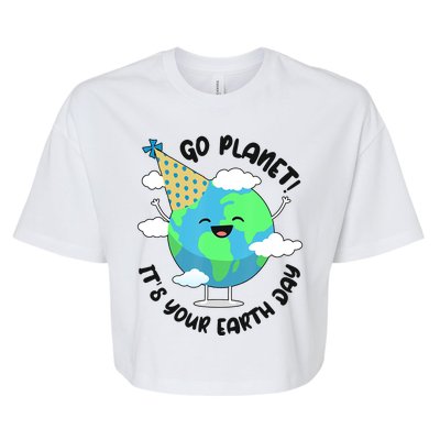 Go Planet It's Your Earth Day Cute Gift Bella+Canvas Jersey Crop Tee