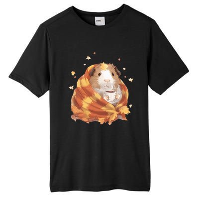 Guinea Pig In A Blanket Coffee Cups Autumn Fall Thanksgiving Tall Fusion ChromaSoft Performance T-Shirt