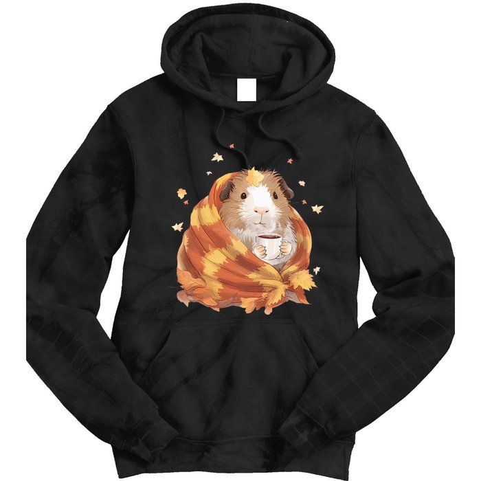 Guinea Pig In A Blanket Coffee Cups Autumn Fall Thanksgiving Tie Dye Hoodie