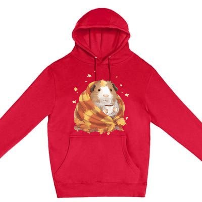 Guinea Pig In A Blanket Coffee Cups Autumn Fall Thanksgiving Premium Pullover Hoodie