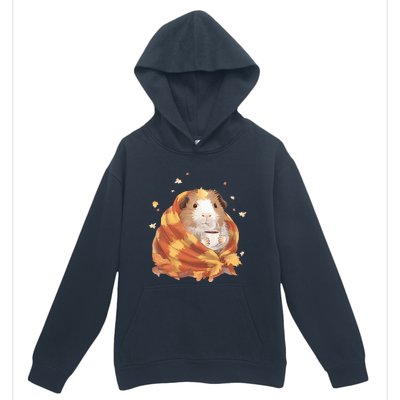 Guinea Pig In A Blanket Coffee Cups Autumn Fall Thanksgiving Urban Pullover Hoodie