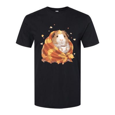 Guinea Pig In A Blanket Coffee Cups Autumn Fall Thanksgiving Softstyle CVC T-Shirt