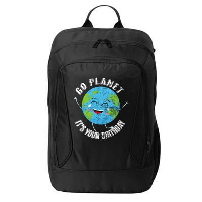 Go Planet Its Your Birthday Happy Earth Day Distressed City Backpack