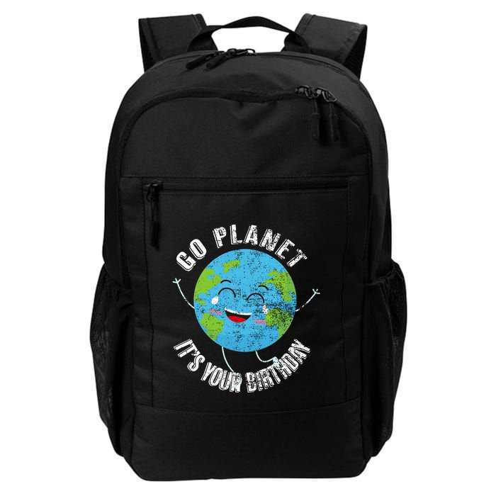 Go Planet Its Your Birthday Happy Earth Day Distressed Backpack