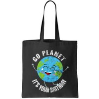 Go Planet Its Your Birthday Happy Earth Day Distressed Bag
