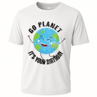 Go Planet Its Your Birthday Happy Earth Day Distressed Performance Shirt