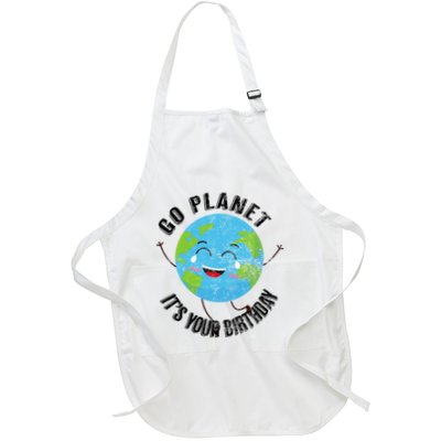 Go Planet Its Your Birthday Happy Earth Day Distressed Apron