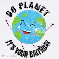 Go Planet Its Your Birthday Happy Earth Day Distressed Sweatshirt