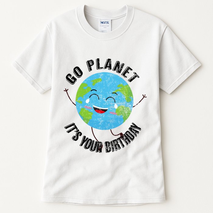 Go Planet Its Your Birthday Happy Earth Day Distressed Tall T-Shirt