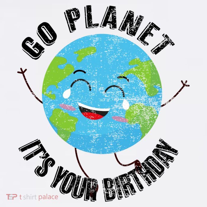 Go Planet Its Your Birthday Happy Earth Day Distressed Adult Drive Performance Visor