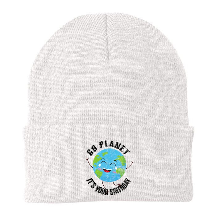 Go Planet Its Your Birthday Happy Earth Day Distressed Beanie