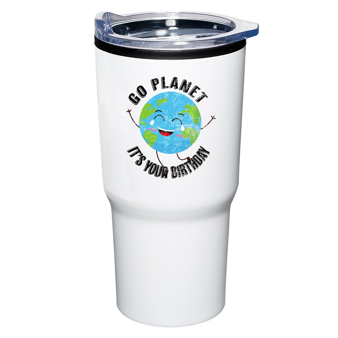 Go Planet Its Your Birthday Happy Earth Day Distressed Tumbler