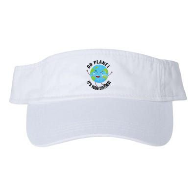 Go Planet Its Your Birthday Happy Earth Day Distressed Visor