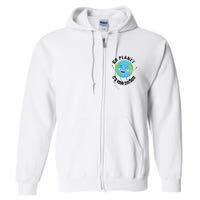 Go Planet Its Your Birthday Happy Earth Day Distressed Full Zip Hoodie
